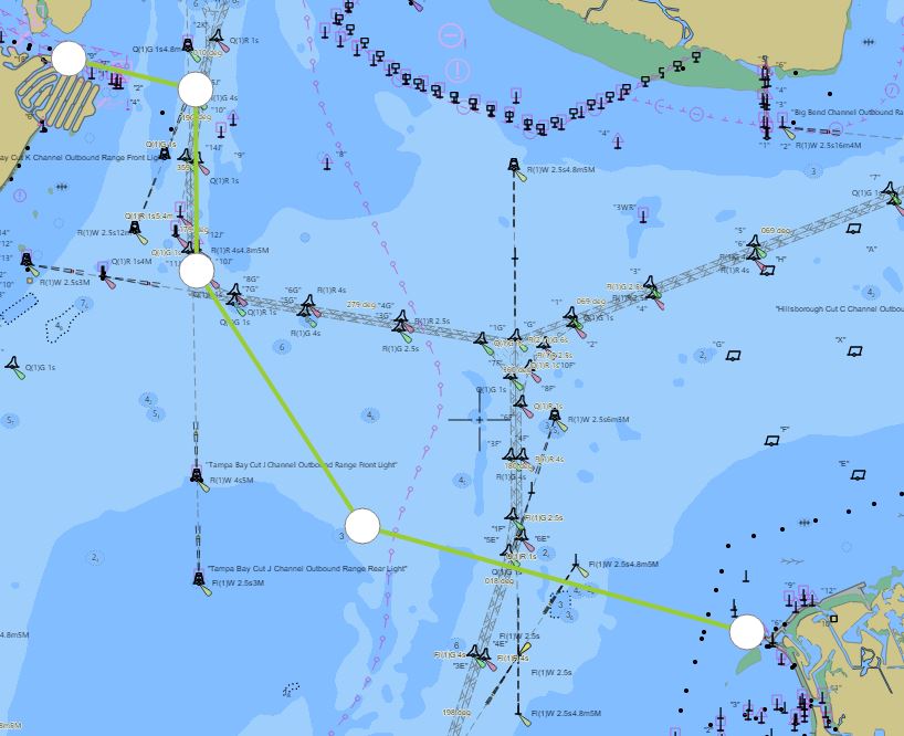 Create and navigate fishing routes